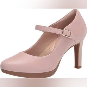 Clarks Pink Mary Jane Heels